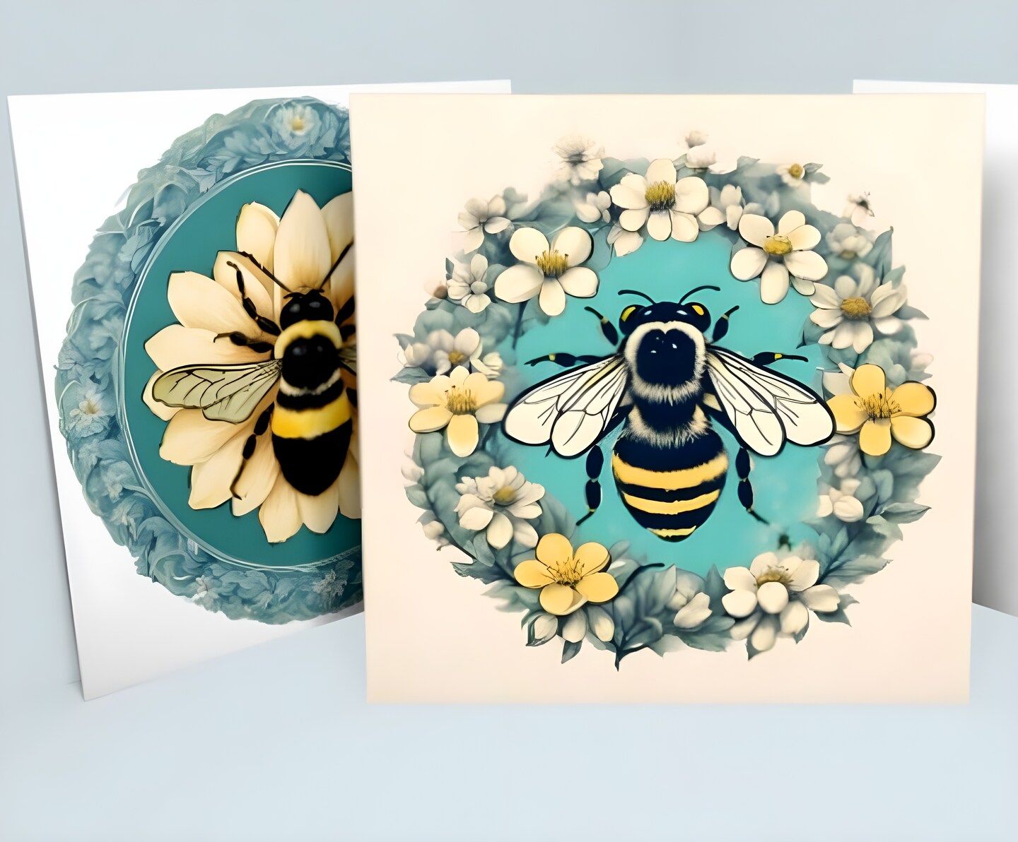 Matched Set of 3 Cards, Bumble Bee Cards, Thank You Cards, Invitation ...