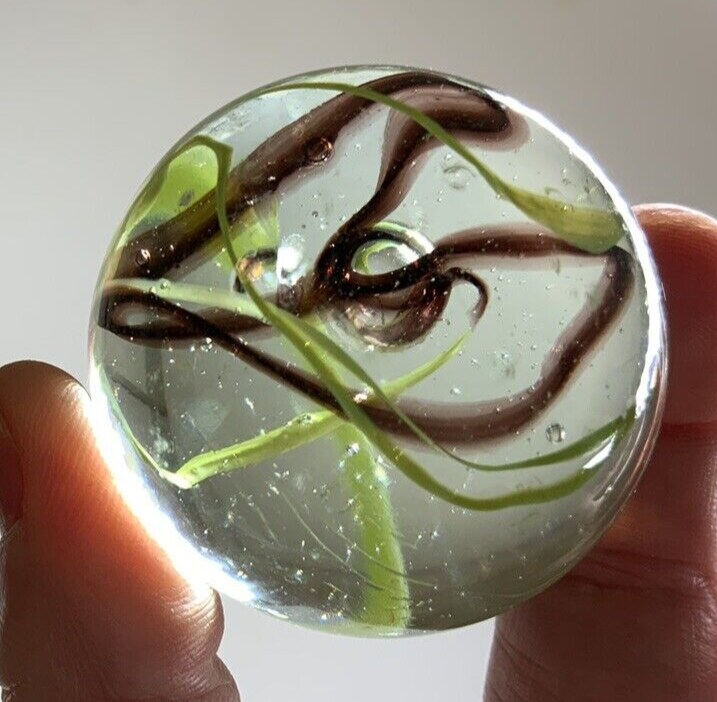 Toe Breaker 50mm (2")COMMANDO Green/Brown Wire Pull Marbles glass