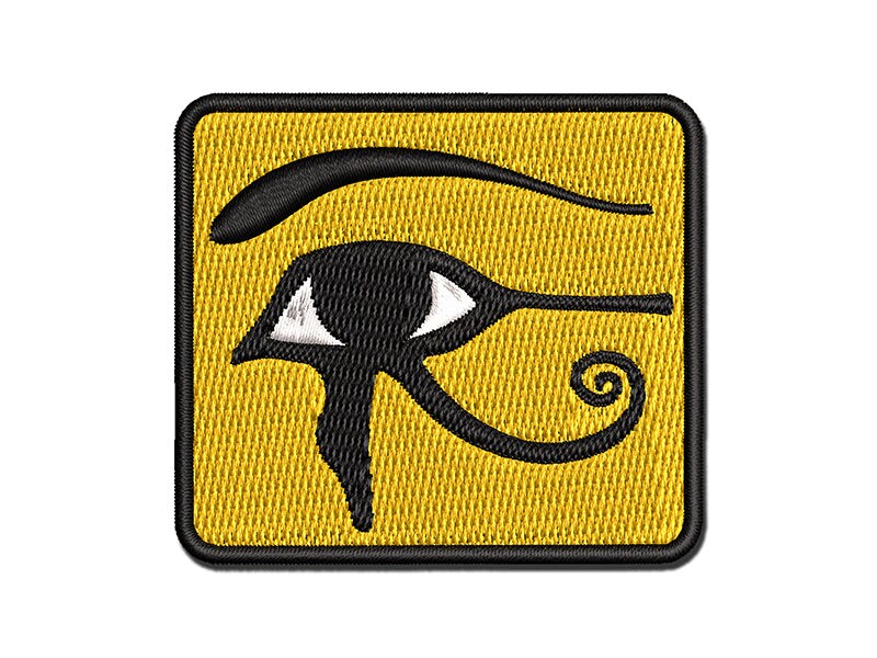 Wedjat Eye of Horus Udjat Egyptian Symbol of Protection Multi-Color Embroidered Iron-On or Hook &#x26; Loop Patch Applique