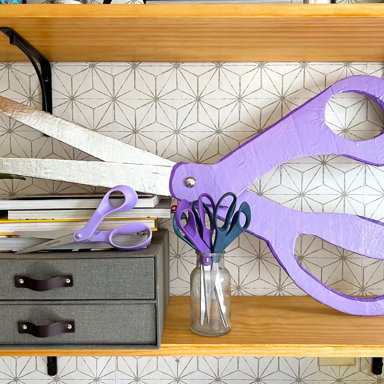 Larger Than Life Upcycled Cardboard Scissors with the Crafty Lumberjacks