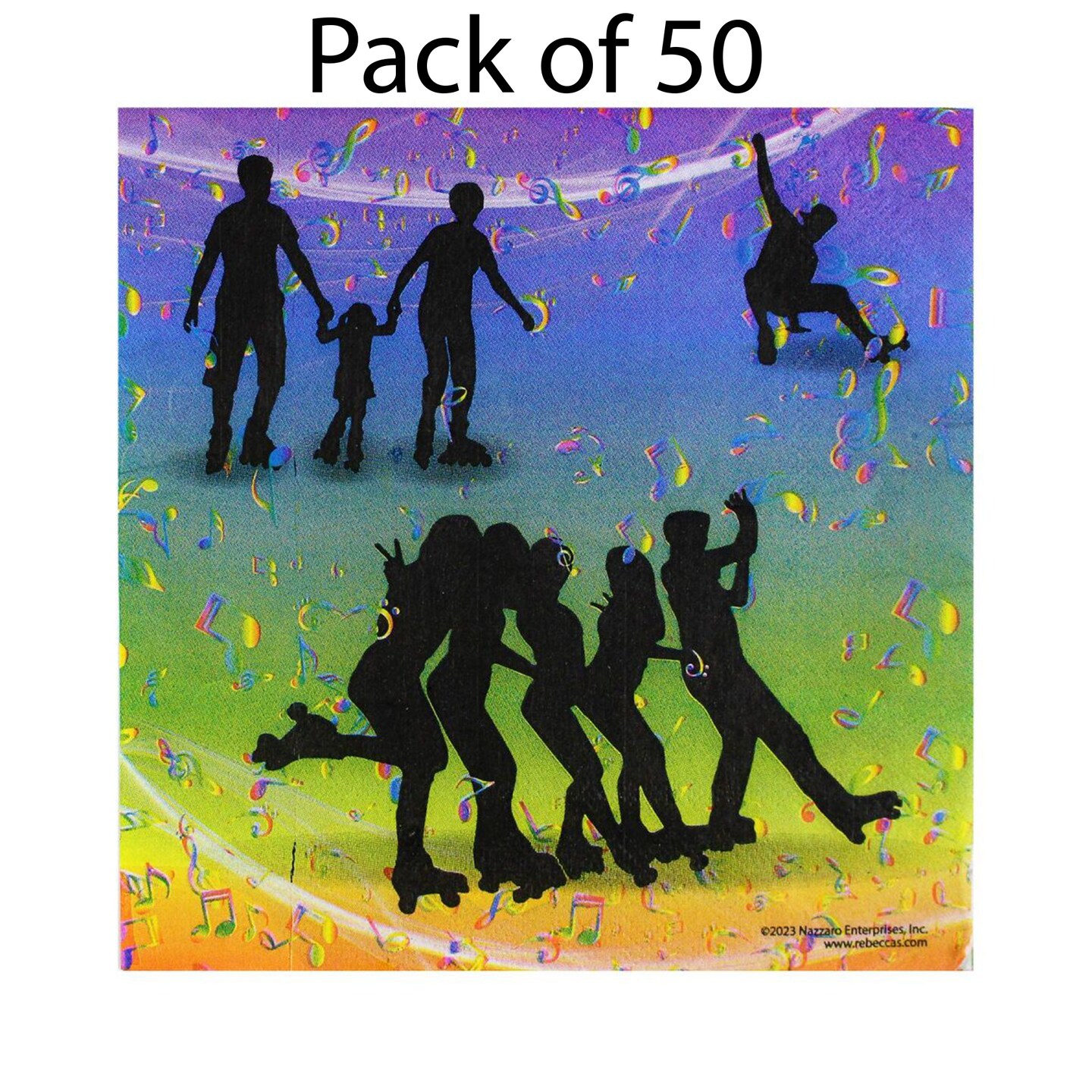 Rhythm'n Roll Luncheon Napkins | Paper Place Settings 6 1/2 inches | Raheev®