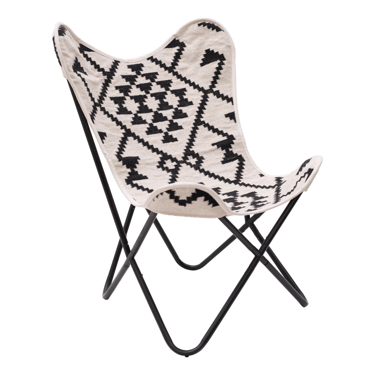 Zuo Modern Contemporary Inc. Rabat Accent Chair Beige and Black
