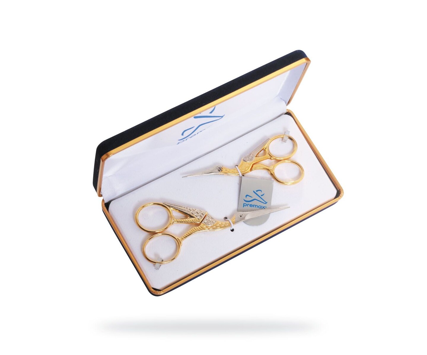 Two Stork Scissors in Velvet box X91250002D  40805