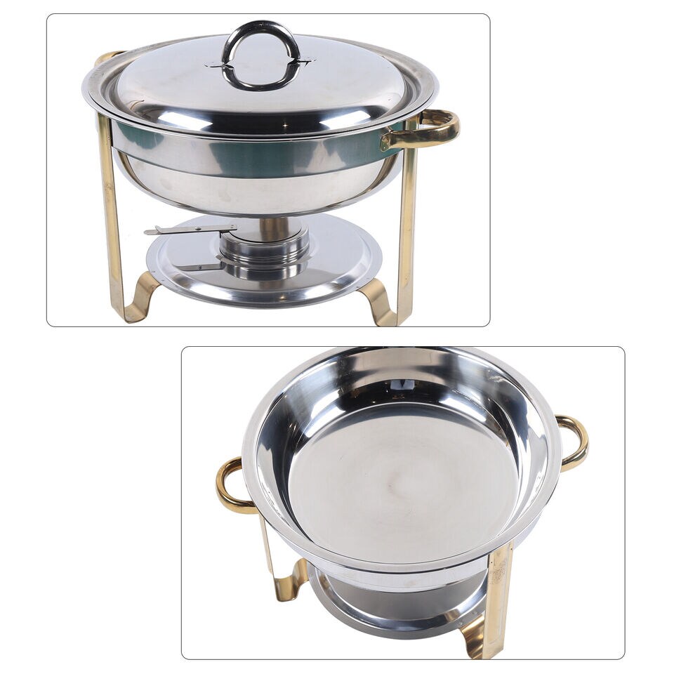 Stainless Steel Chafer Buffet Chafing Dish Set 4L Food Warmer with Lid