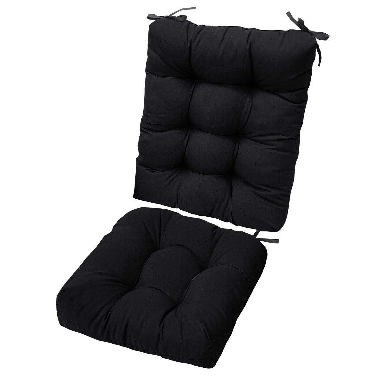 Rocking Chair Cushion 2 Pieces Back Seat Sets With Non Slip Ties Polyester Fiber Filling Comfortable For Indoor Home
