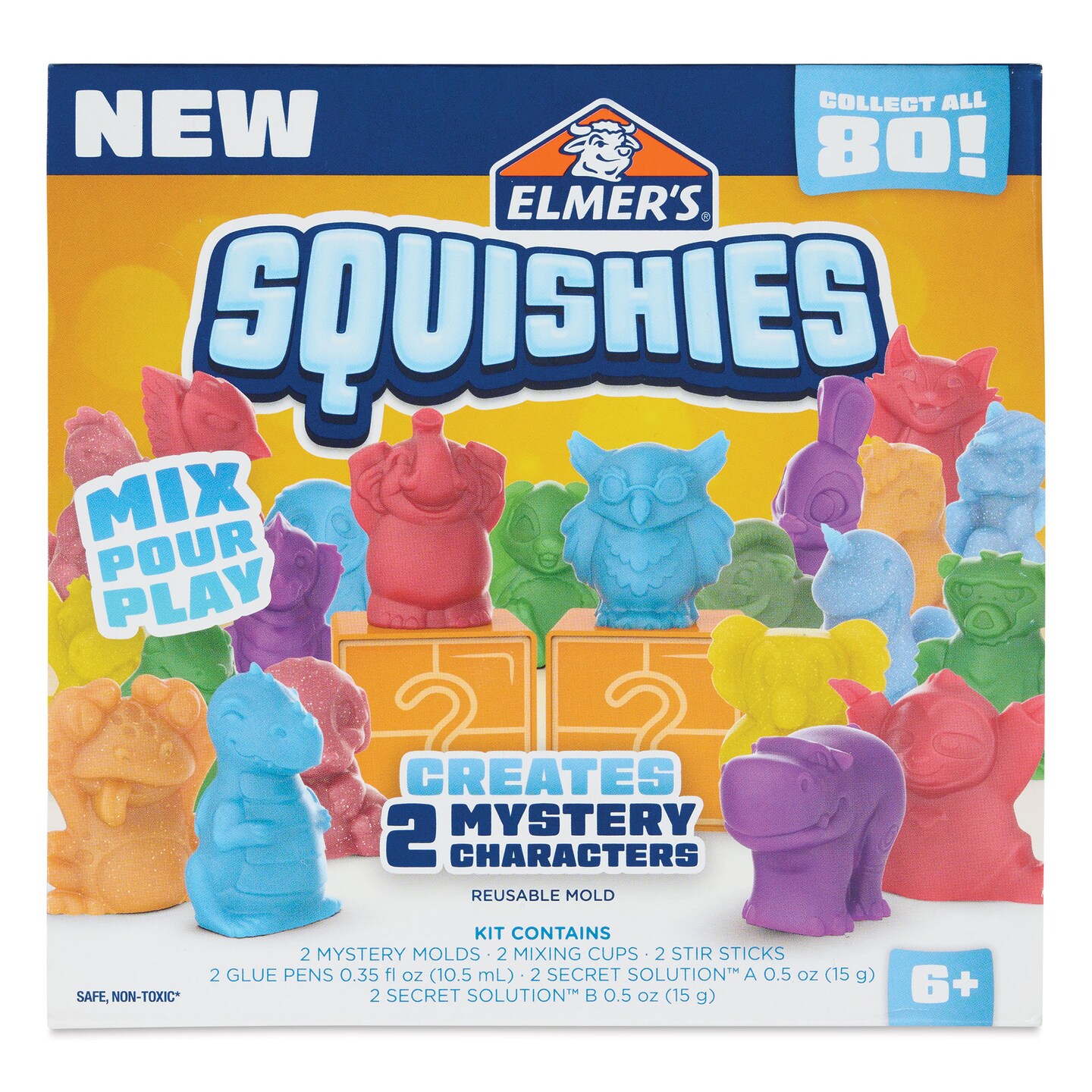 Elmer&#x27;s Squishies Kit - Mystery Character, Pkg of 2