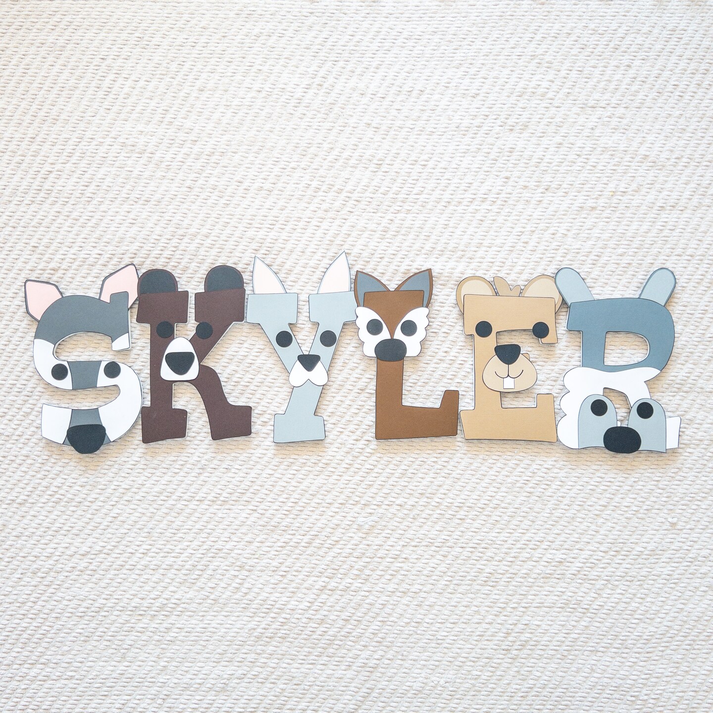 Woodland Animals Custom Wood Letters | MakerPlace by Michaels