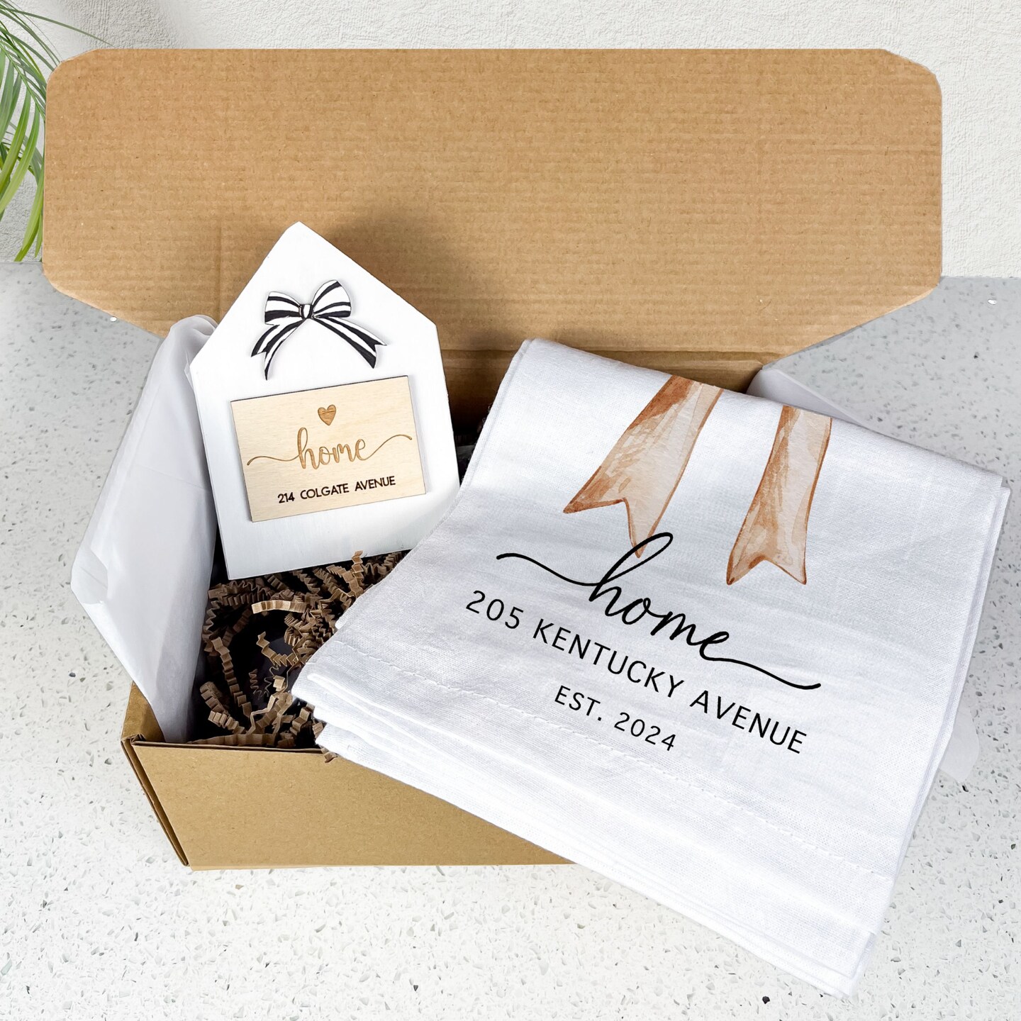 Custom New Home Gift Set, Personalized Housewarming Gift First Home, New Homeowner Gift, Personalized New Home Decor, Kitchen Hostess Gift