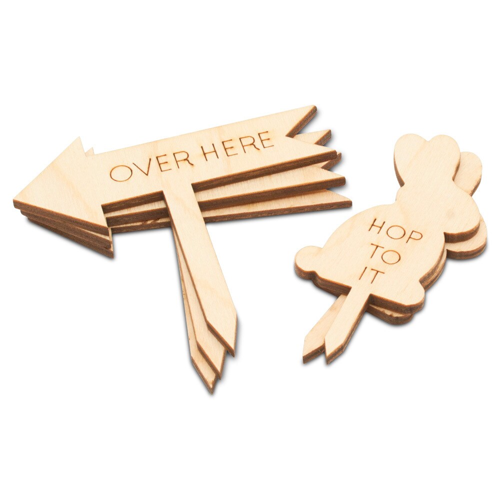 Easter Egg Hunt Sign Kit, From 3"-12”, 1/8" Thick | Woodpeckers