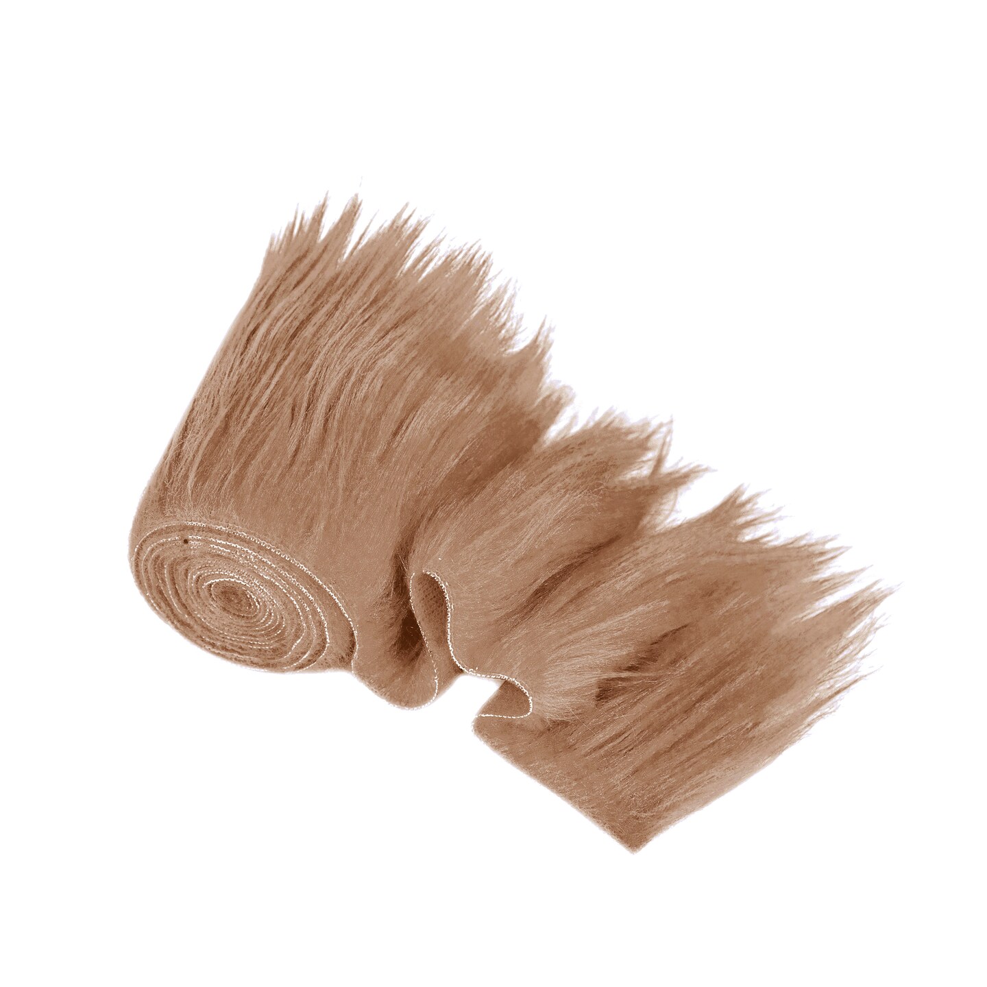 Faux Fur Fabric by FabricLA - 6 Inch x 60 Inch Precut Light Brown Fur Trim Rolls | Ideal for Crafts &#x26; Decor