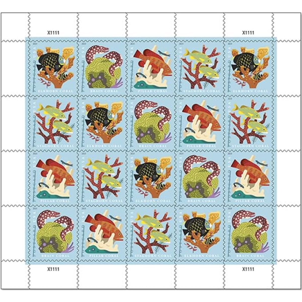 Great Coral Reefs Postcard Stamps