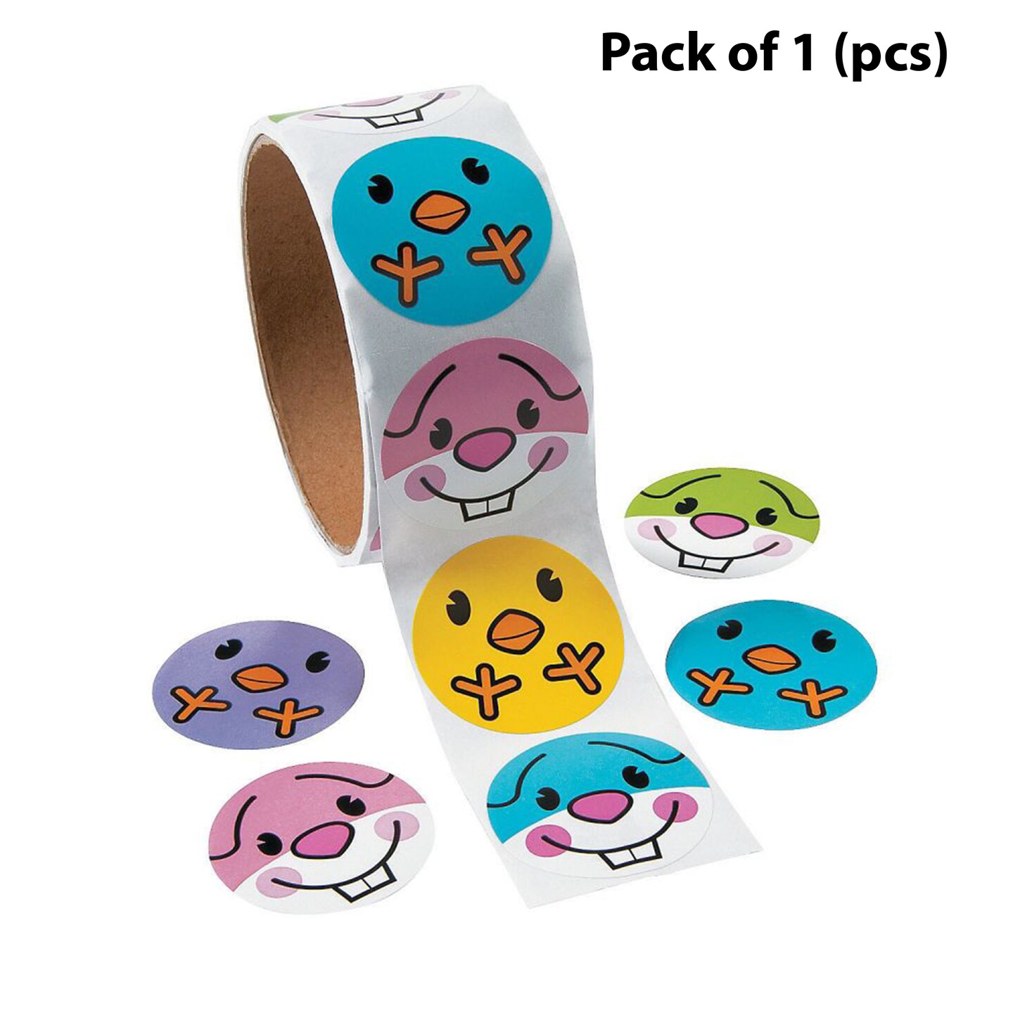 HiPremium Bunny &#x26; Chick Stickers Roll - Easter Crafts Radiate Festive Charm | 1 1/2 inches | MINA&#xAE;