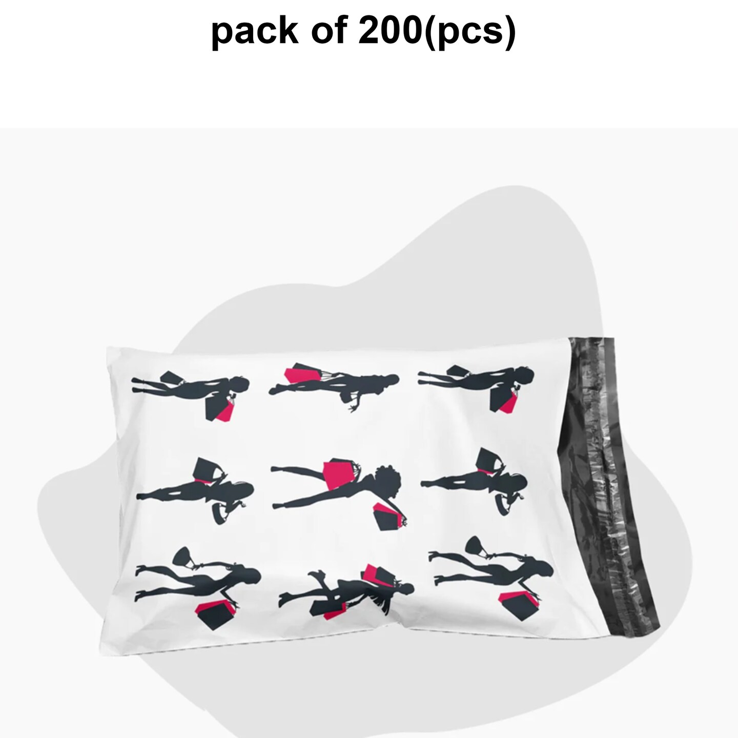 10 x 13 Glossy Shopping Ladies Decorative Plastic Poly Mailer Bags Waterproof Shipping Mailing Envelope 2 Mil – Permanent Adhesive Seal