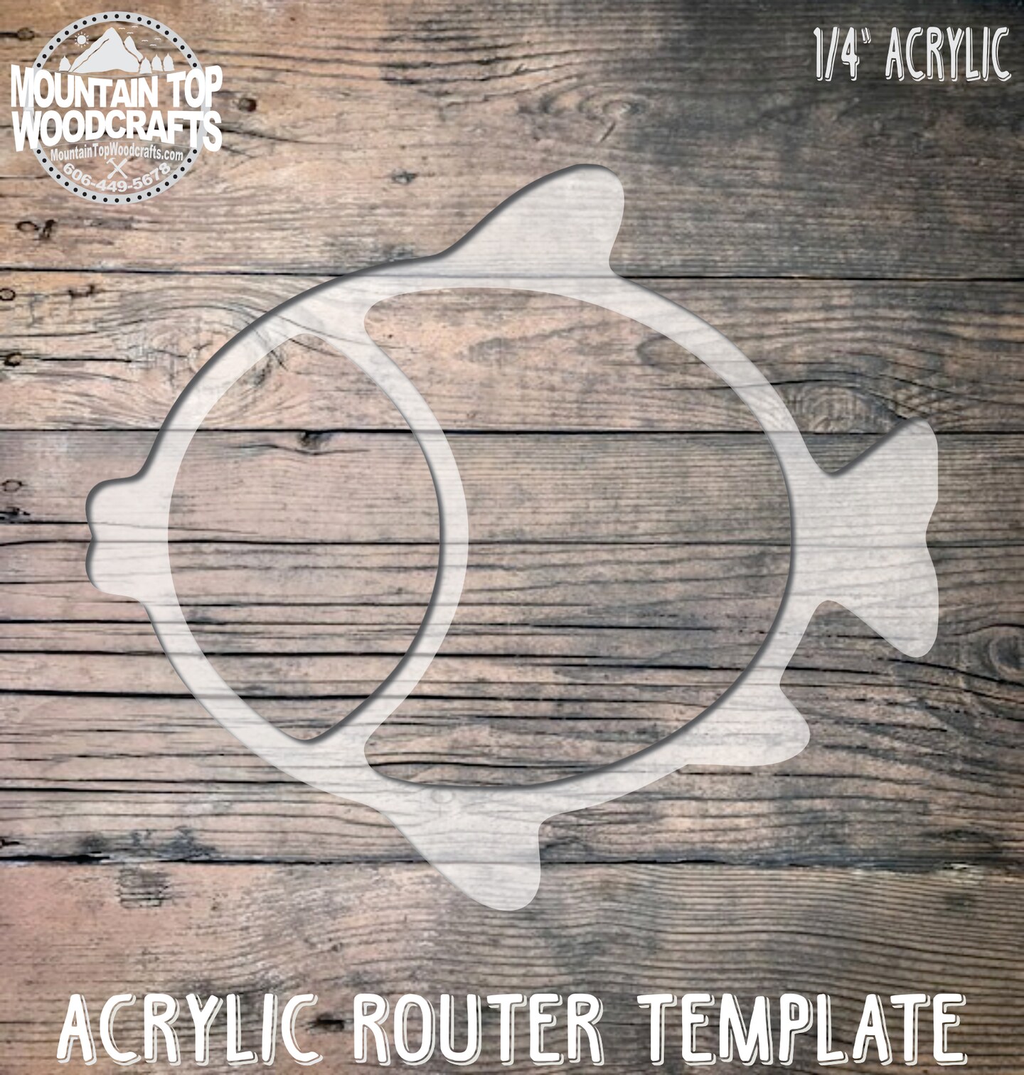 Fish Tray Plate ~ Acrylic Inlay Wood Router Template Stencil Plexiglass ...