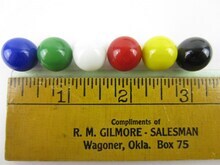 30 Solid Color Replacement Marbles Chinese Aggravation Dirty Game 14mm GLASS