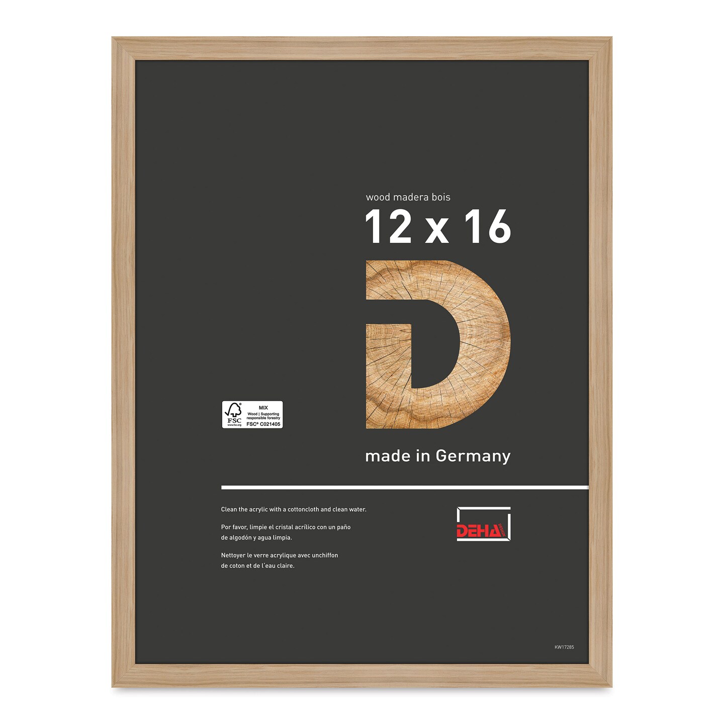 Deha Design Fontana Wood Frame - Natural Oak, 12&#x22; x 16&#x22;