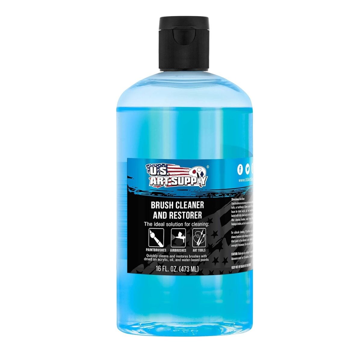 16 oz Brush Cleaner Dried On Acrylic, Oil and Water-Based Paint Colors