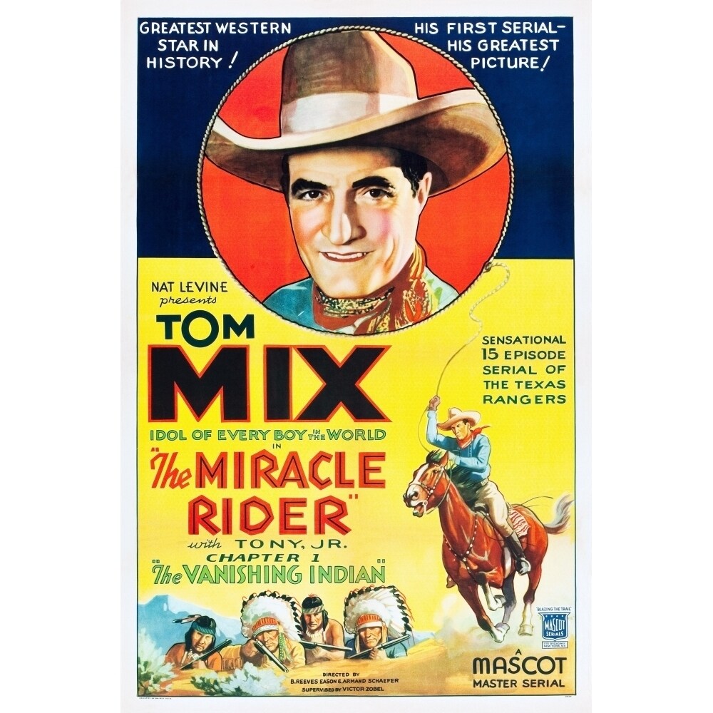 Posterazzi The Miracle Rider Tom Mix 1935 Movie Poster Masterprint