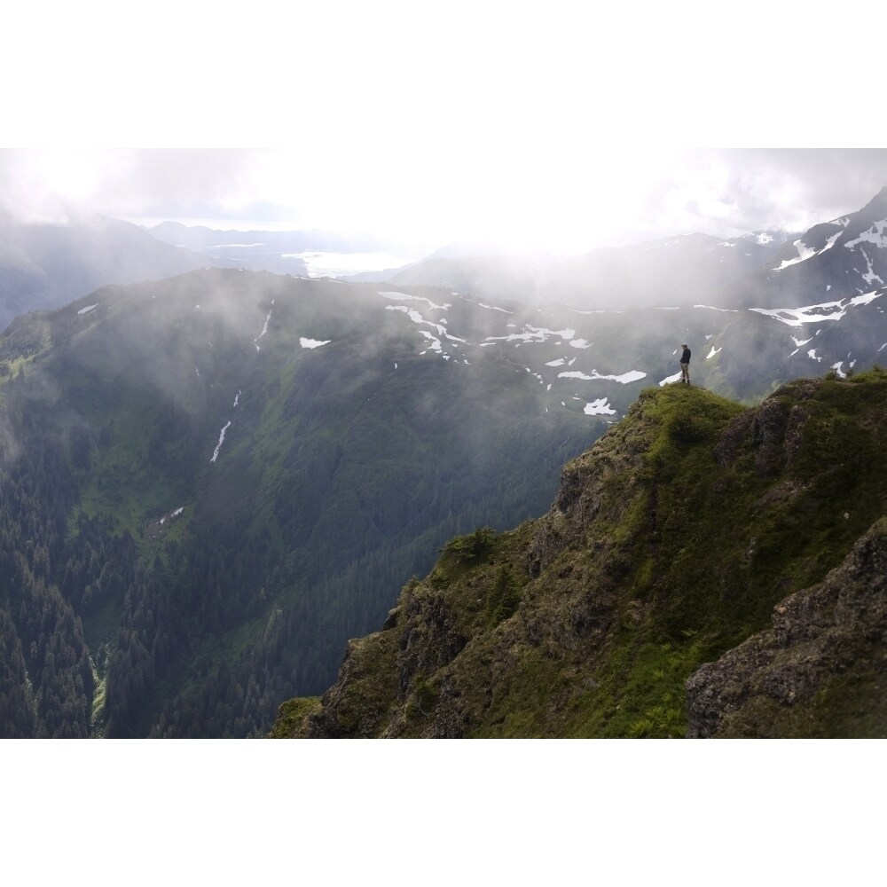 Posterazzi Hiker On Eagle Peak Promontory Admiralty Island Tongass National Forest Southeast Alaska Summer Poster Print