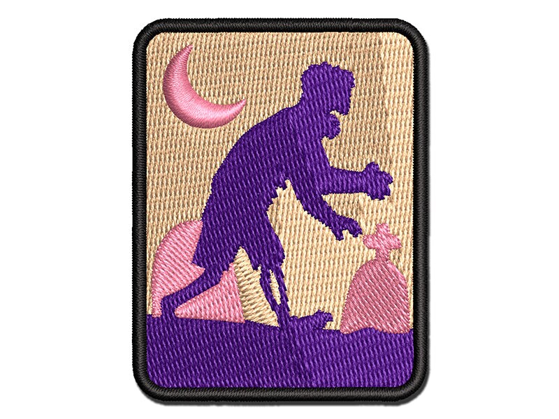 Shambling Zombie Monster Halloween Multi-Color Embroidered Iron-On or Hook &#x26; Loop Patch Applique