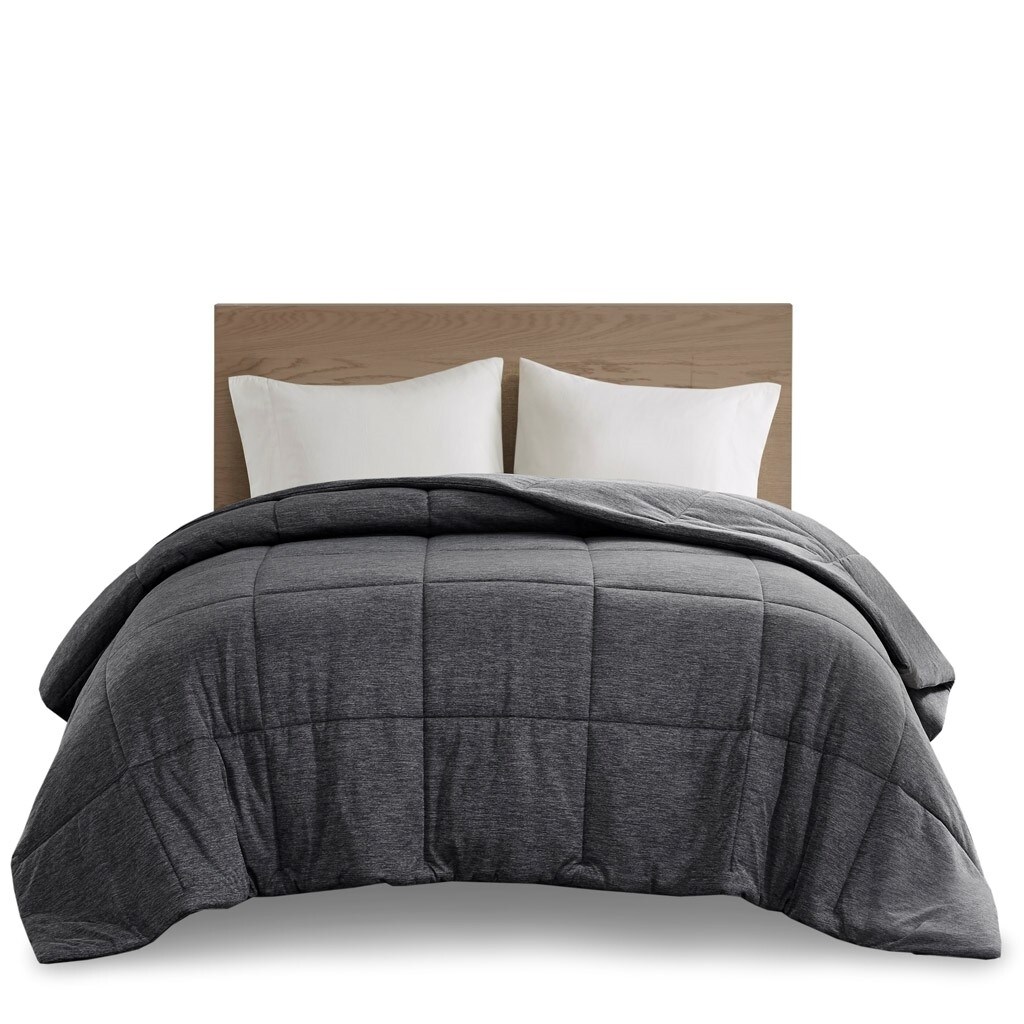 Gracie Mills Heathered Jersey Knit Down Alternative Comforter Grace-15592 Oversized