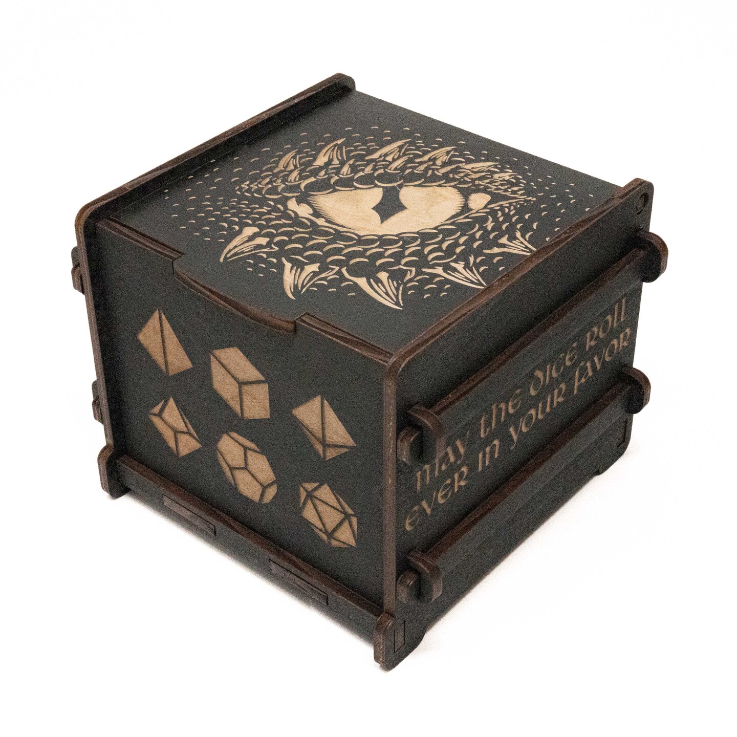 Dragon Eye - Large Black Dice Box 6x6x6 Dragon Eye - Large Black Dice Box 6x6x6
