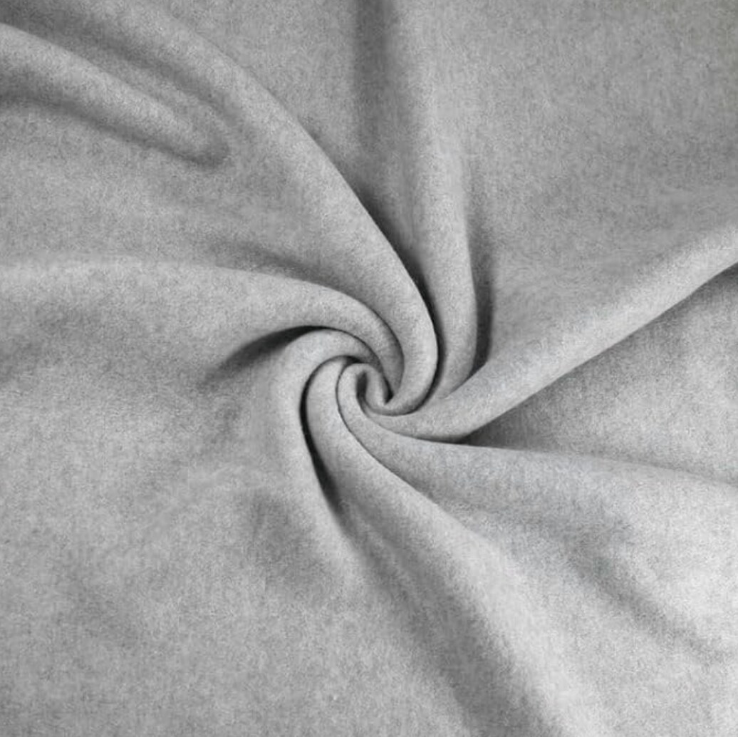  Light Heather Gray Sweatshirt Fleece Fabric - by The Yard :  Arts, Crafts & Sewing