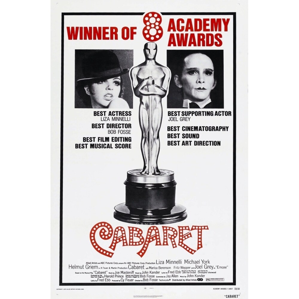 Posterazzi Cabaret Us Poster From Left: Liza Minnelli Joel Grey 1972 Movie Poster Masterprint