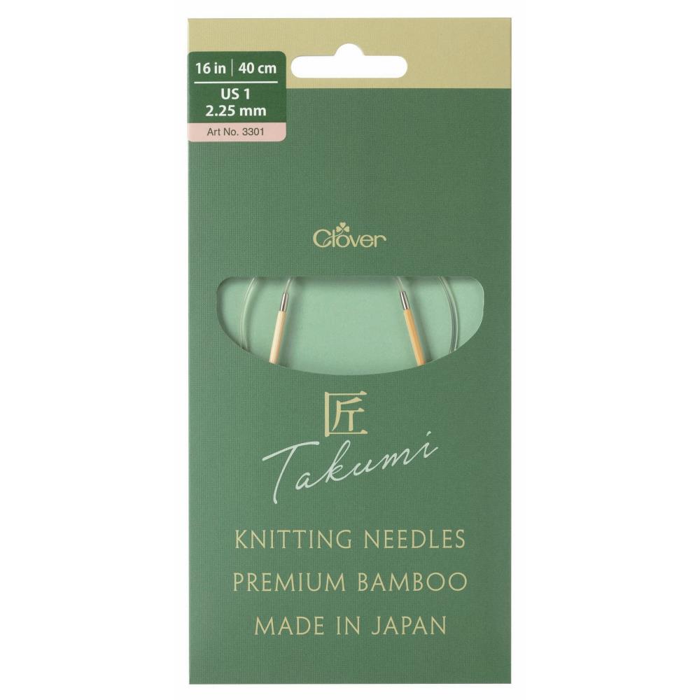 Clover Takumi PRO 16" (40cm) Bamboo Circular Knitting Needles