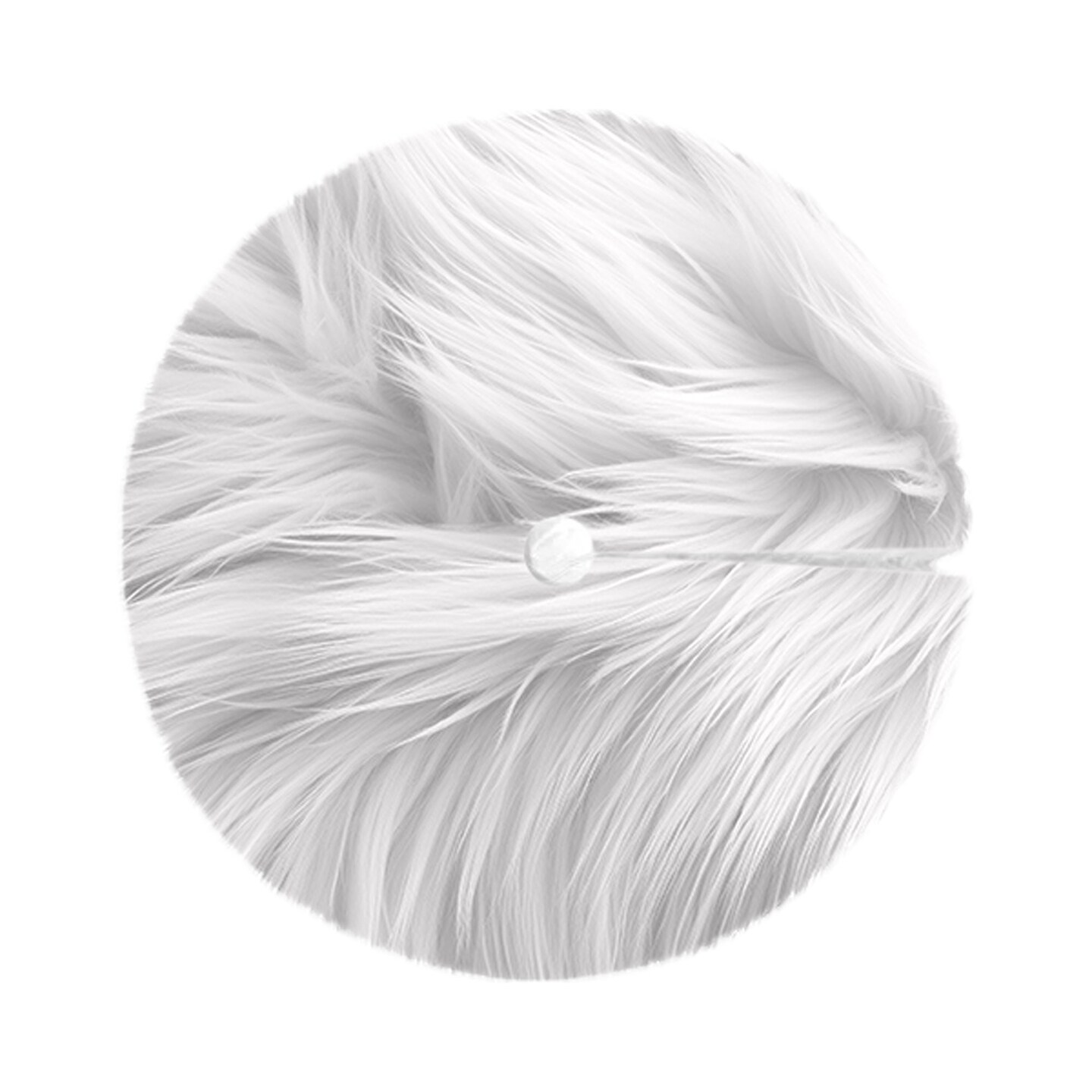 FabricLA 40&#x22; White Faux Fur Christmas Tree Skirt - Fluffy Plush Tree Skirt (101cm) for Holiday Decorations