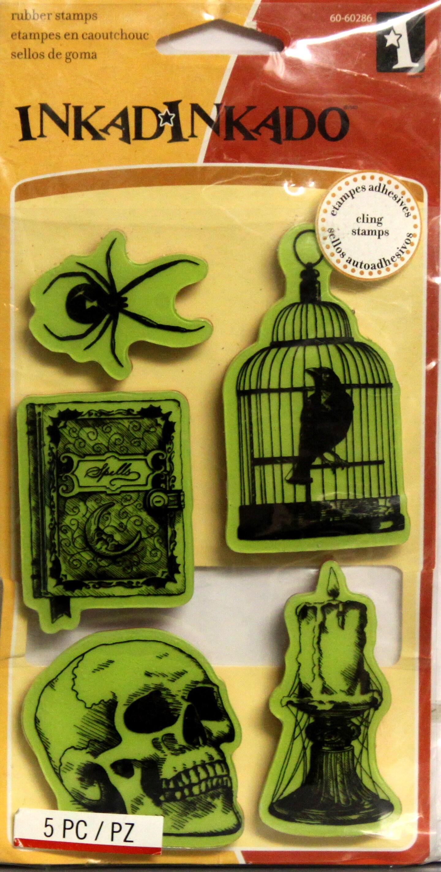 Inkadinkado Nevermore Halloween Rubber Cling Stamps