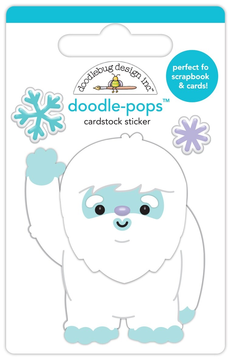 Doodlebug Doodle-Pops 3D Sticker-Hello Winter