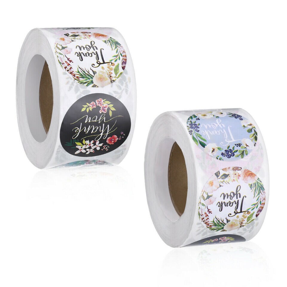 Kitcheniva Thank You Stickers Roll Small Business Labels 1000 Pcs