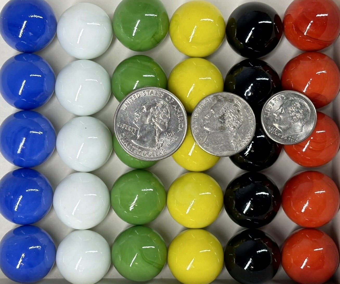 30 Glass Marbles 3/4 Inch (19mm) Replacement Aggravation Board Game Dirty Jokers