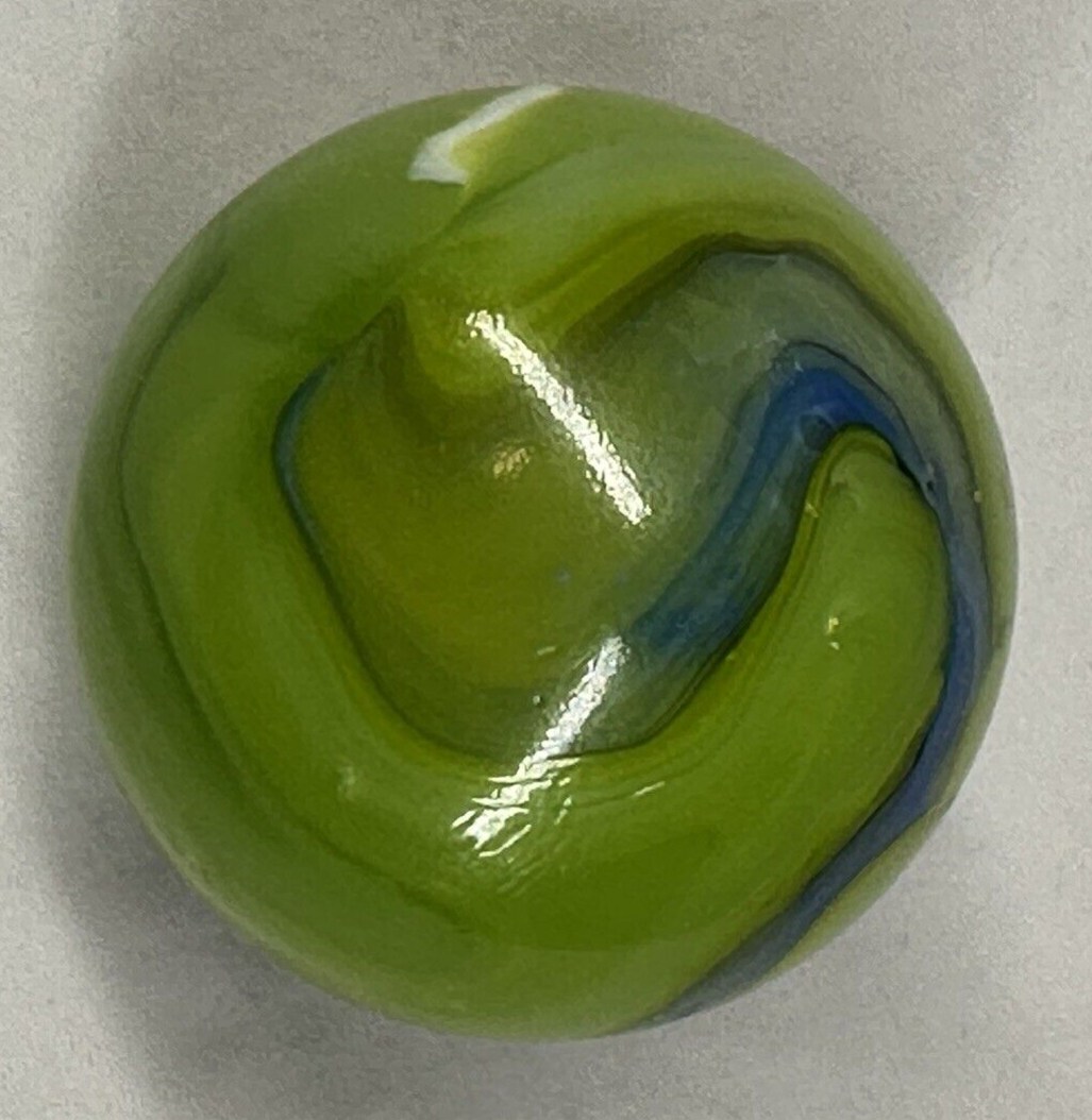 Toe Breaker 50mm (2") MERMAID Green/Blue Swirl Marbles glass Toebreaker HUGE