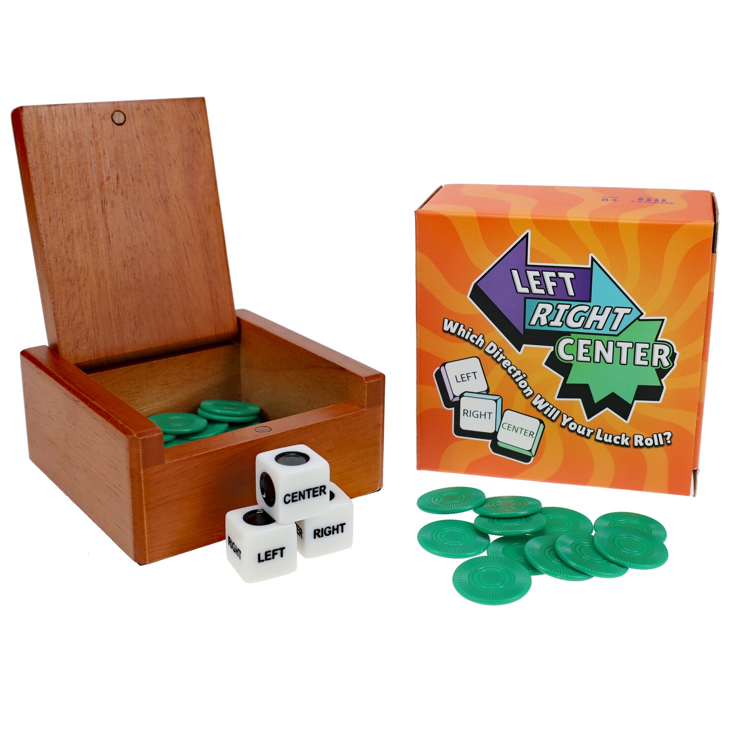 LRC Left Right Center Dice Game in a Wooden Box Michaels