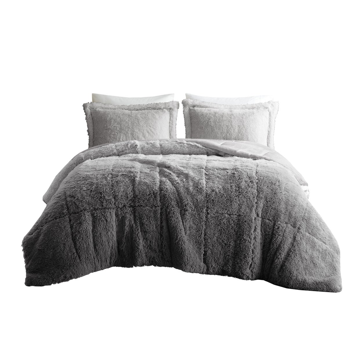 Gracie Mills   Ethel Faux faux Ombre Shag Comforter Set - GRACE-14936