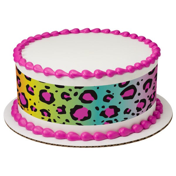 Animal Rainbow Print Edible Cake Topper Image Strips