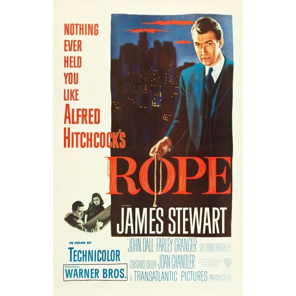 Posterazzi Rope Poster Art James Stewart 1948 Movie Poster Masterprint