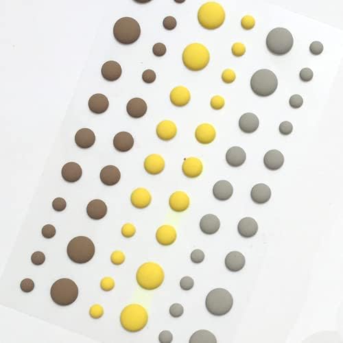 Solid Colors Matte Enamel Dots Sticker Set of 10