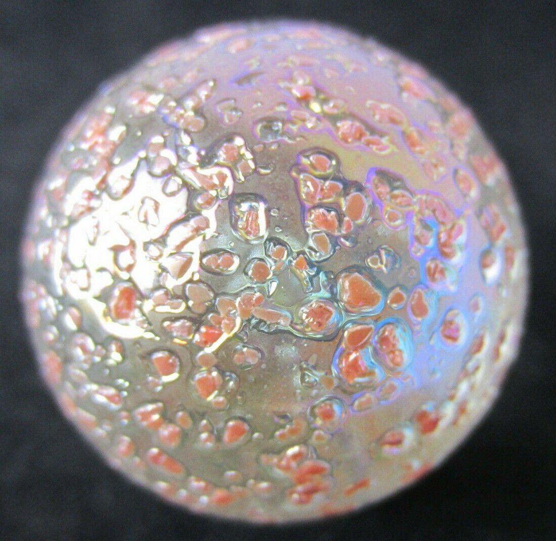 TOE BREAKER 50mm (2") PRINCESS Pink Glitter Confetti Marbles glass Ball HUGE