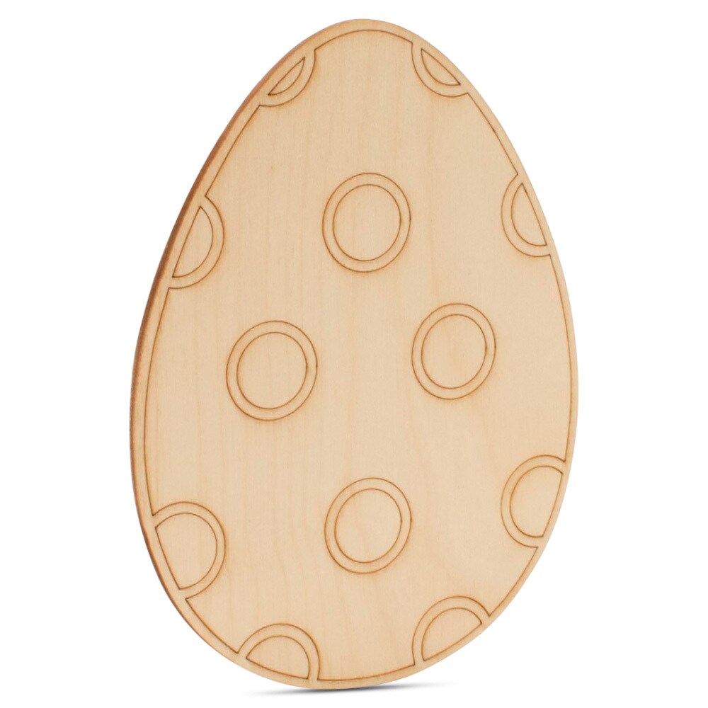 Dotted Wood Easter Egg Cutouts, 5&#x22;-14&#x201D;, 1/8&#x22; Thick |Woodpeckers