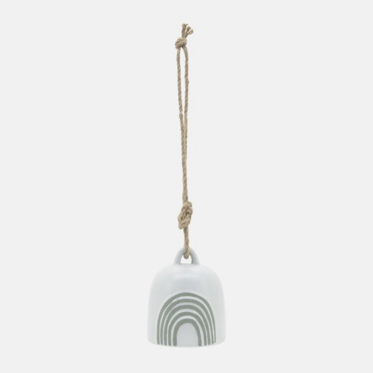 Kingston Living Rainbow Hanging Bell - 4&#x22; - White and Green