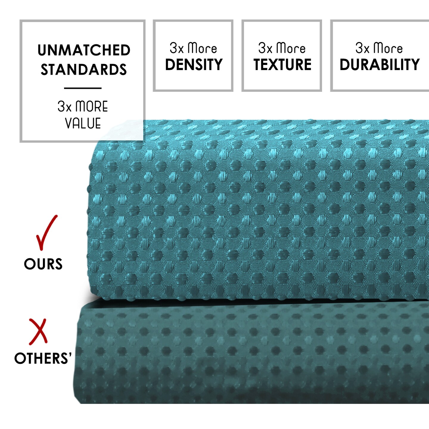 Clara Clark Waterproof Heavy Duty Waffle Shower Curtains