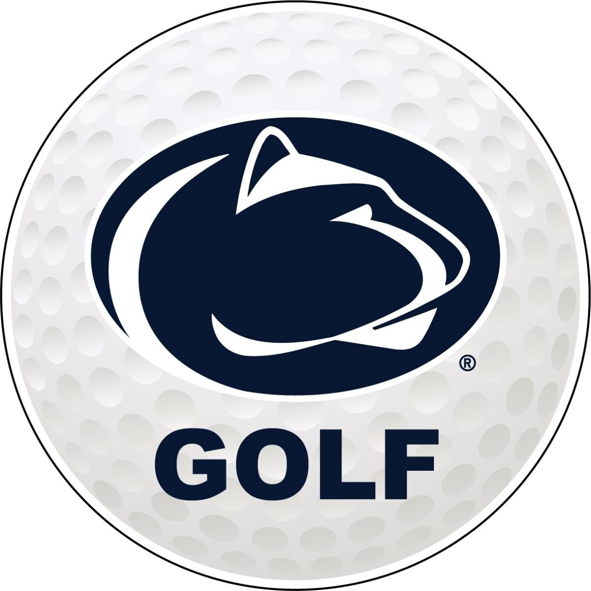 R and R Imports Penn State Nittany Lions 4-Inch Round Golf Ball Vinyl Decal Sticker