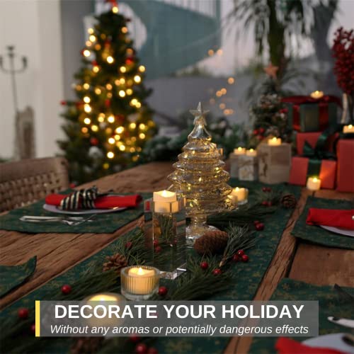 48-Pack Novelty Flickering Flameless Candles, 200Hours Tea Lights Candles Battery Operated, Fake Electric LED Votive Candles, Small Wedding Candles for Table Centerpieces,Proposal,Anniversary