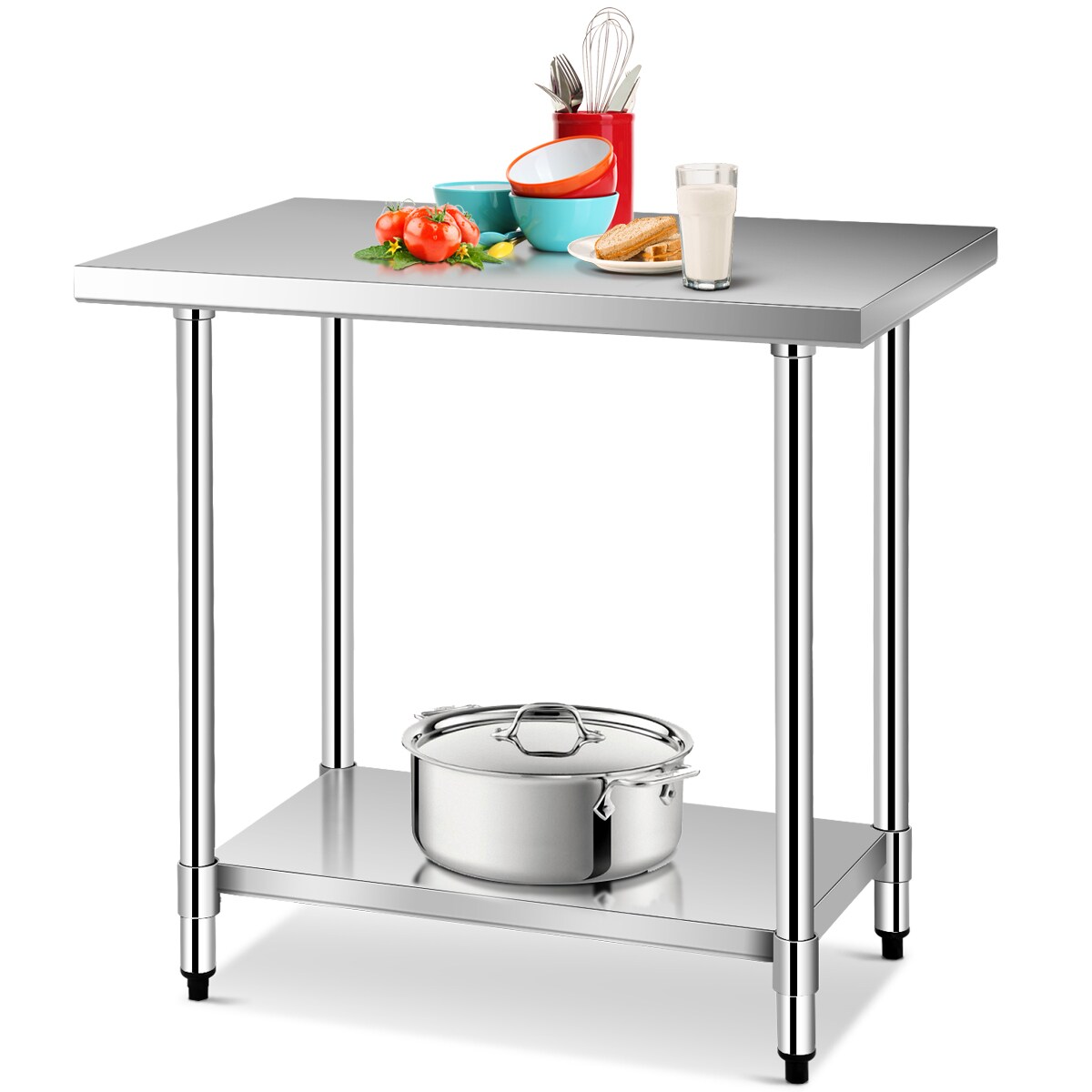 24 X 36 Stainless Steel Food Prep And Work Table Commercial Kitchen Worktable