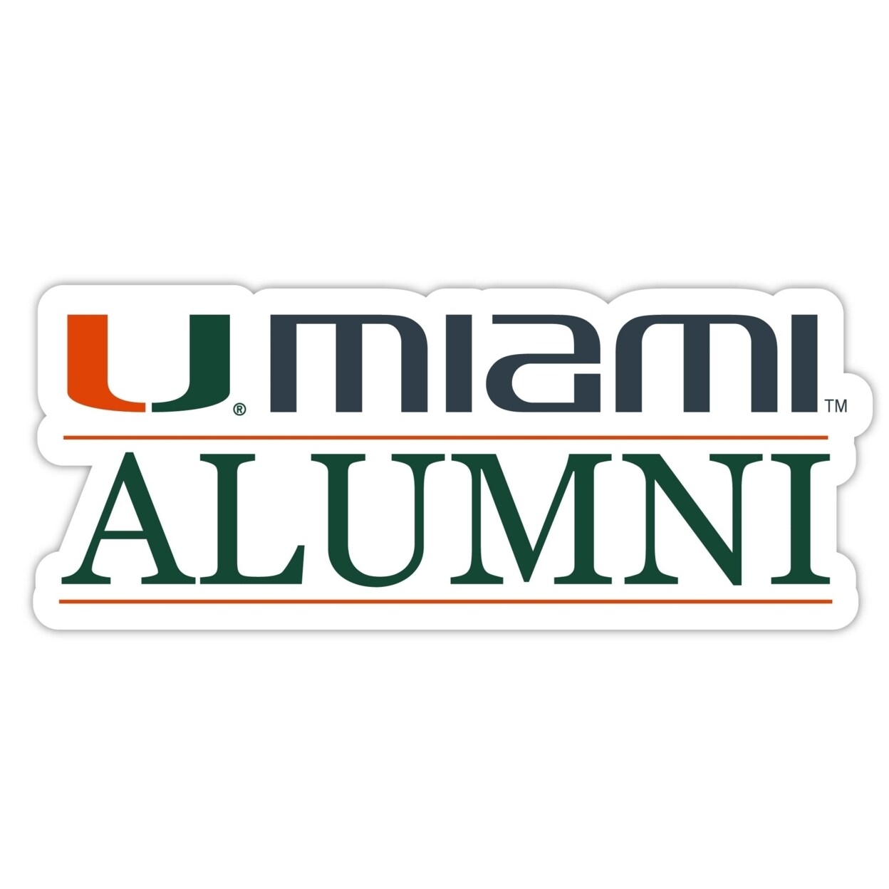 R and R Imports Miami Hurricanes Alumni 4&#x22; Sticker