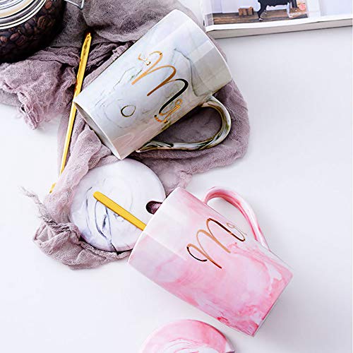 Yesland 13.5 Oz Mr and Mrs Coffee Mugs, Wedding Gifts for Couple/Bride and Groom, Ceramic Marble Cups for Bridal Shower Engagement Wedding, Married Couples Anniversary