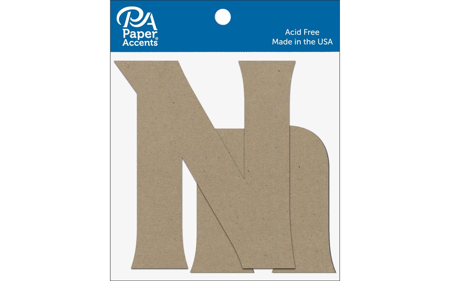 Chipboard Letter 4&#x22; Nn 2pc Natural